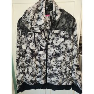 Livi Active size 14/16 floral‎ black and gray jogging jacket